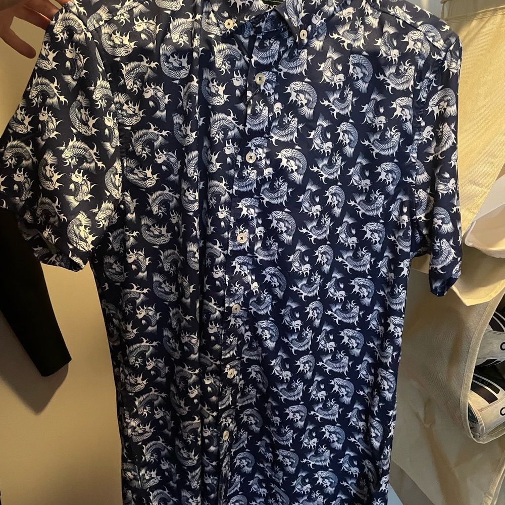 NWT Heritage Resort Collections Men’s Medium Navy Button Down